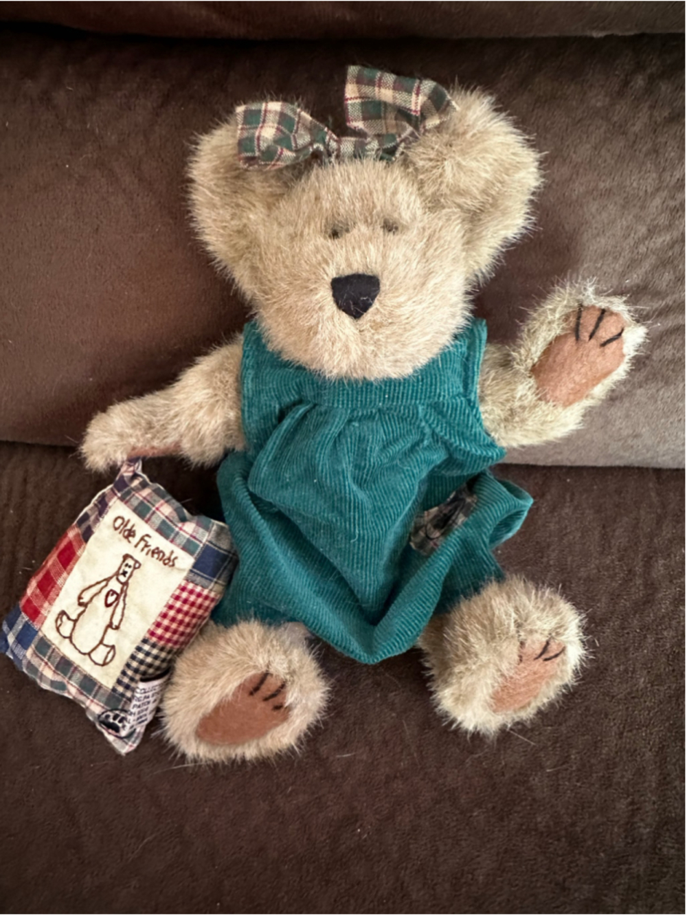 Vintage Boyds Bears Polly Quignapple 1999 Olde Friends Plaid Plush Bear Retro
